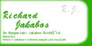 richard jakabos business card